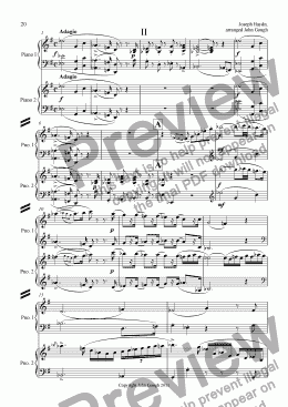 page one of Sonata for Two Pianos: 2nd movement