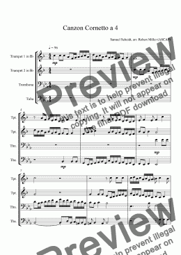page one of Canzon Cornetto a 4 