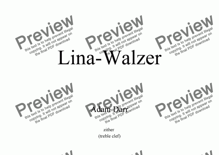 page one of Lina-Walzer (Treble Clef)