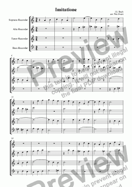 page one of Imitatione (Bach)