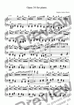 page one of Opus 34 for piano.