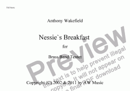 page one of Nessie`s Breakfast (Brass Band Ten)