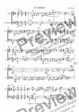 page one of Duo for Violin and Cello - 2nd mvt. Scherzo