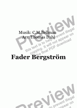 page one of Fader Bergström - Fredmans Epistel n:o 63