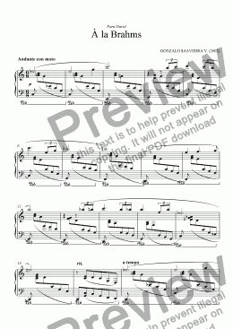 page one of À la Brahms