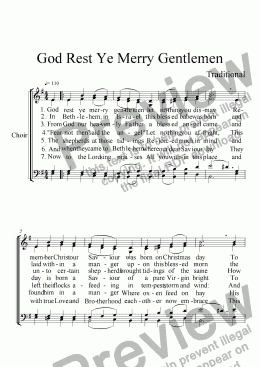 page one of God Rest Ye Merry Gentlemen