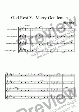 page one of God Rest Ye Merry Gentlemen