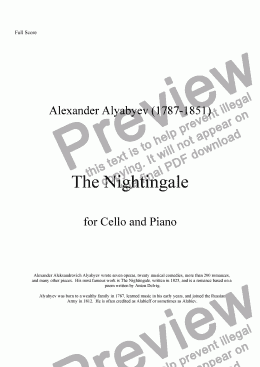 page one of The Nightingale (Alto Sax & Piano)