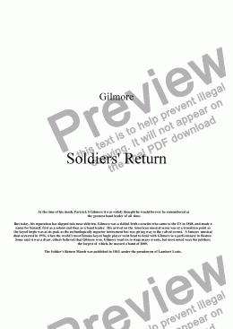 page one of Soldier's Return