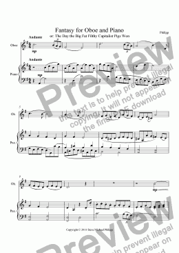 page one of Fantasy for Oboe and Piano