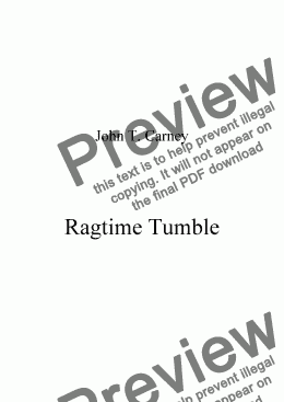page one of Ragtime Tumble