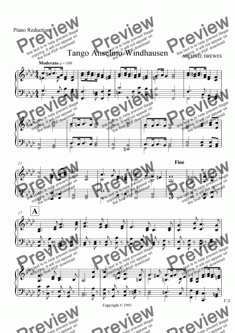page one of Tango Anselmo Windhausen
