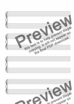 page one of Music Paper With Brace 8 Staves