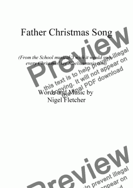 page one of Father Christmas Song