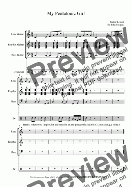 page one of My Pentatonic Girl (Free How to Improvise Guitar Lesson)