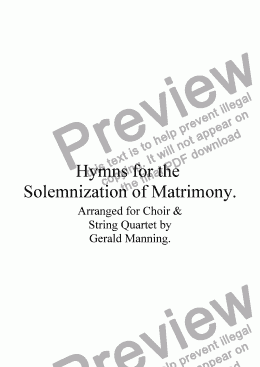 page one of Hymns for the Solemnization of Matrimony 1. O Father all creating