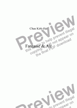 page one of Fantasie