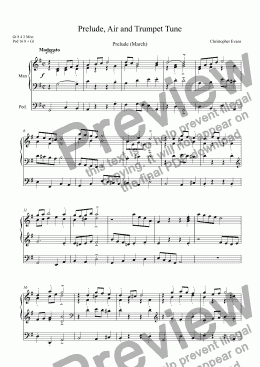 page one of Prelude, Air and Trumpet Tune (Complete) for Organ