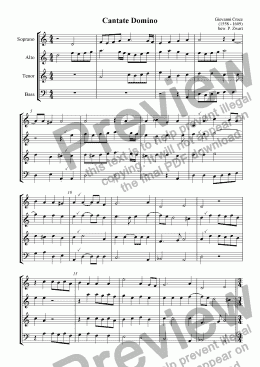 page one of Cantate Domino (Croce)