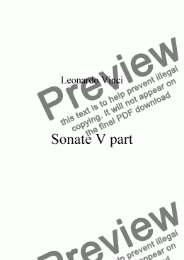 page one of Sonata V part