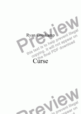 page one of Curse