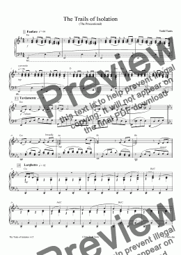 page one of Trails of Isolation, The [piano solo]