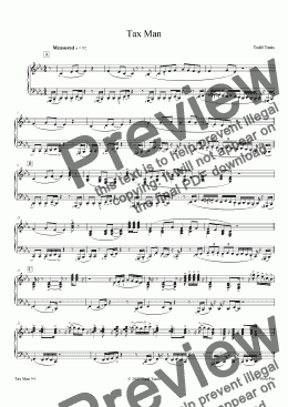 page one of Tax Man [piano solo]