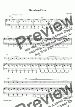 page one of Altered State, The [piano-vocal]