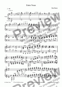 page one of Entre Nous [piano solo]