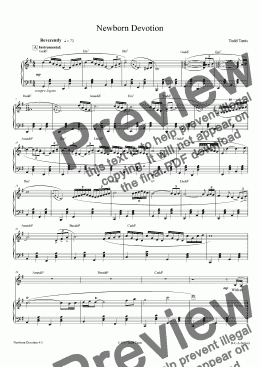 page one of Newborn Devotion [piano-vocal]