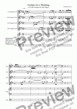 page one of Fanfare for a Wedding