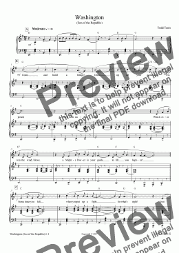 page one of Washington [piano-vocal]
