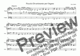 page one of Piccolo Divertimento per Organo