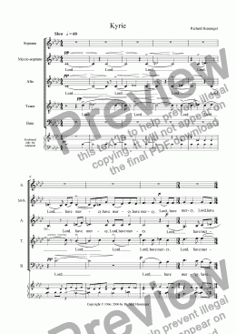 page one of Kyrie (Orbis Factor Mass)