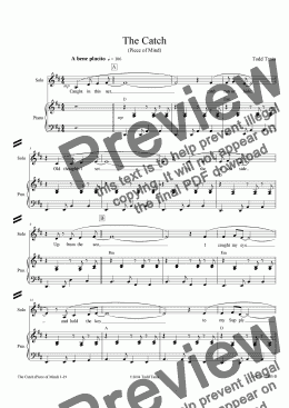 page one of Catch, The [piano-vocal solo-TTBB]