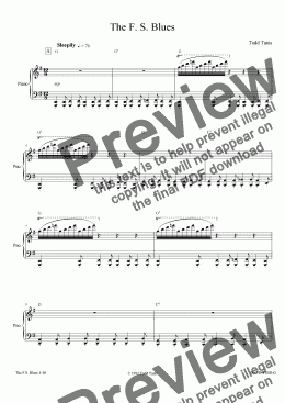 page one of F. S. Blues, The [piano-vocal solo-TTBB]
