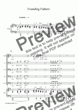 page one of Founding Fathers [piano-vocal solo-TTBB]