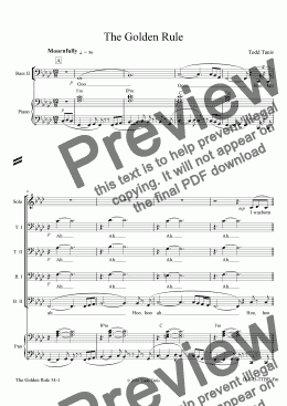 page one of Golden Rule, The [piano-vocal solo-TTBB]