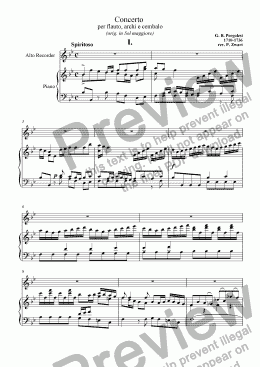 page one of Concerto (Pergolesi)