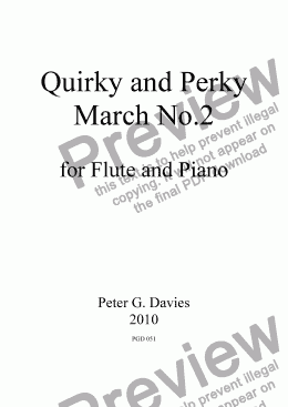 page one of Quirky and Perky March No.2 for Flute and Piano