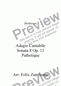 page one of Pathetic Adagio Cantabile