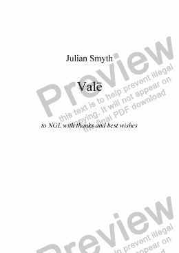 page one of Valē