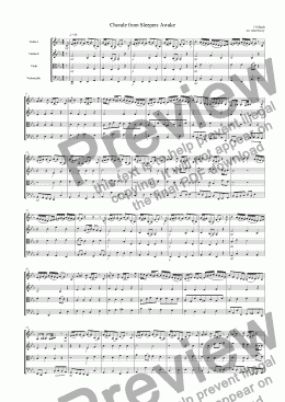 page one of Chorale from Sleepers Awake