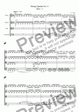 page one of String Quartet No. 4