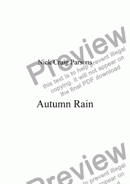 page one of Autumn Rain