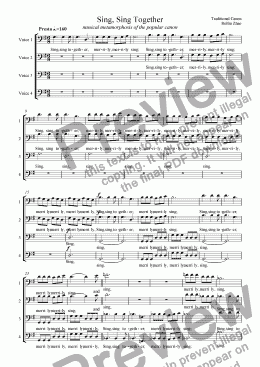page one of Sing, Sing Together