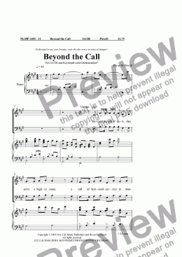 page one of Beyond the Call