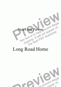page one of Long Road Home