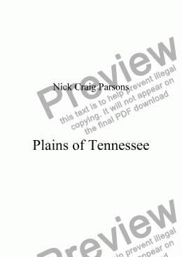 page one of Plains of Tennessee