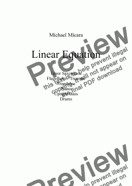 page one of Linear Equation